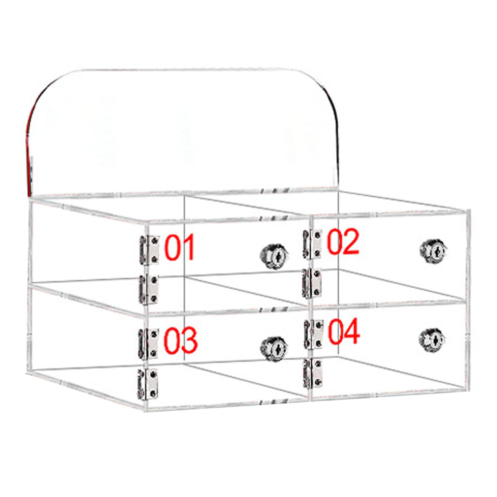 Memoria per Telefoni Cellulari, Scatola di Sicurezza per Telefono In Acrili | Organizzatore Sicuro con Serratura per Ufficio, Scuola, Aula e Fabbrica(4-squares)