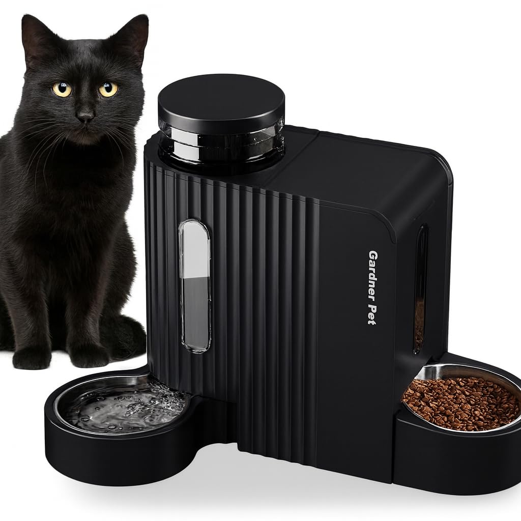 Gardner Pet 6L 大容量 ステンレスx2 無電重力式 自動給餌器 猫…