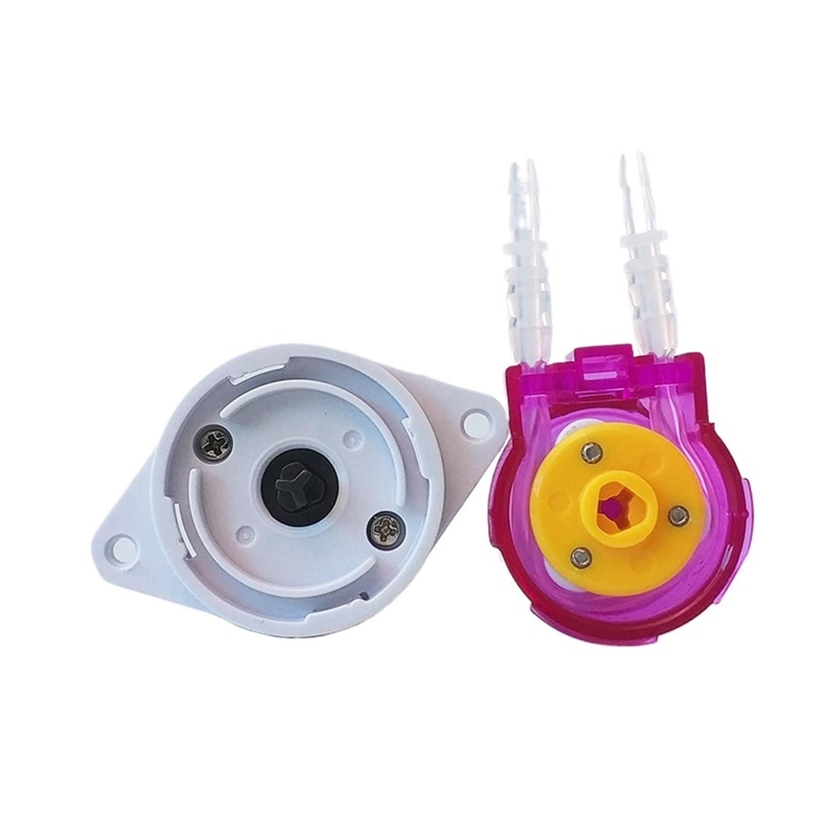 2 mini pompe peristaltiche, dosatrici, autoadescanti liquidi, tubo in silicone per acquario, serbatoio, laboratorio, analisi chimica (24 V, 1 x 3)