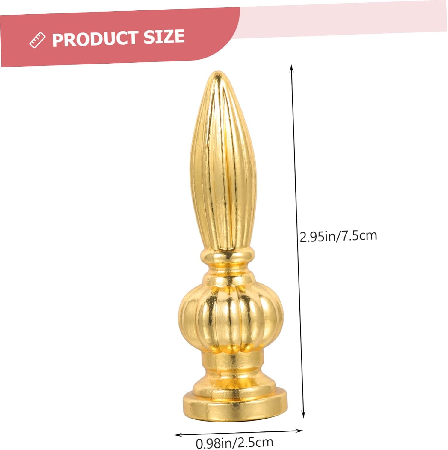 4pcs Elegant Metal Lamp Finial Replacement for Table and Floor Lamps Decorative Knob Topper Finial Parts for Home Decor