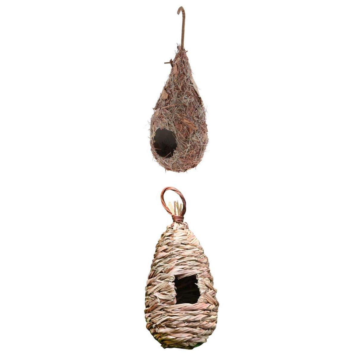 Handmade Straw Bird Nest House Hatch Breeding Grass Cave:Water Drop 2XHome & Garden|Yard, Garden & Outdoor Living|Bird & Wildlife Accessories|Birdhouses-image-26