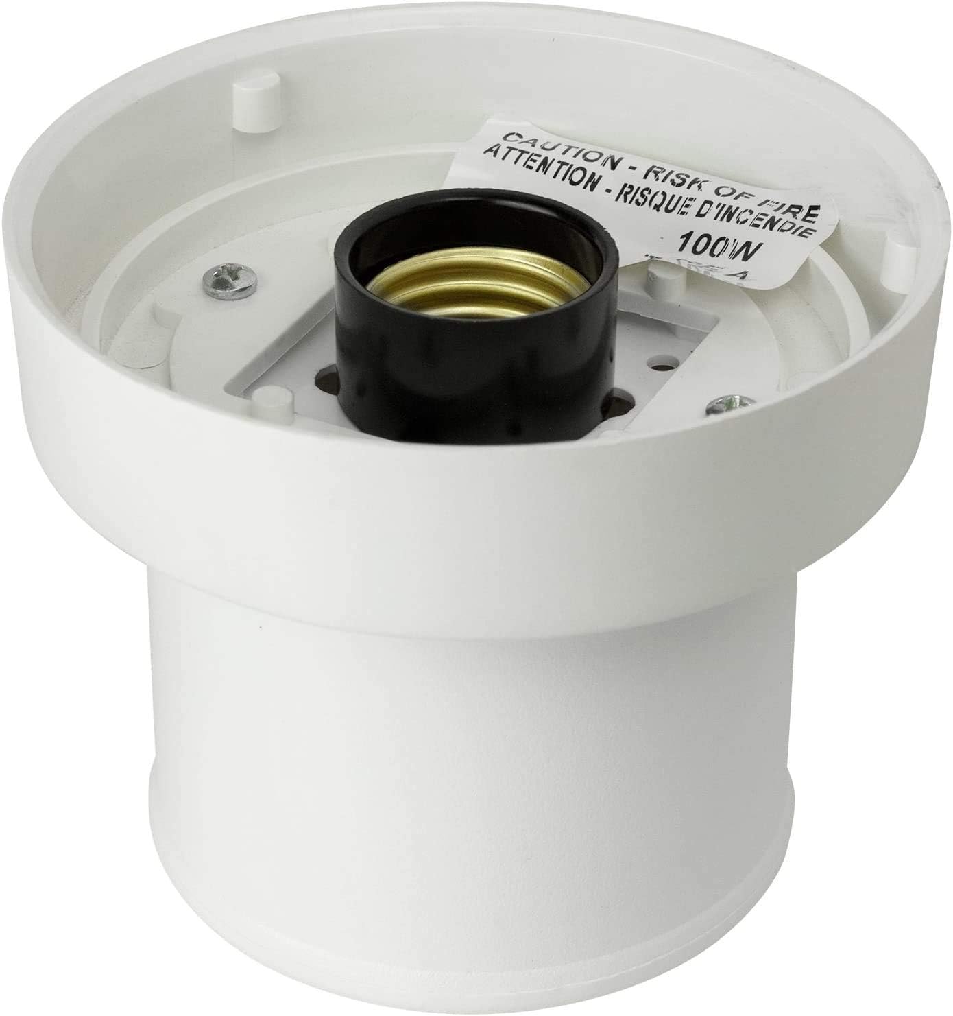 KASTLITE Twist Lock Post Top Fitter | Black Finish | Polycarbonate | Works with 4" Twist Lock Fitters