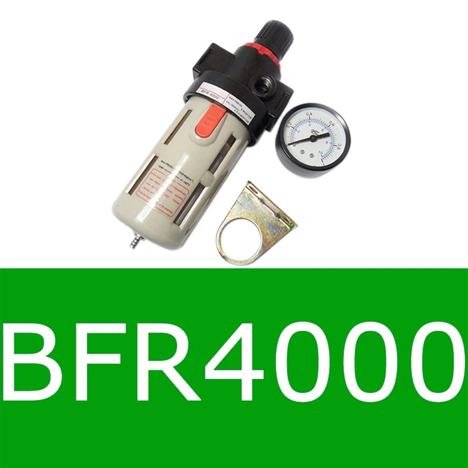 BFR2000 3000 4000 Unità di trattamento della sorgente pneumatica Filtro dell'aria Regolatore di pressione Compressore con manometro Separatore dell'olio 1 pz(BFR4000)
