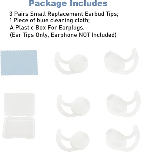 Miniatura 2 de Puntas para auriculares pequeños, 3 pares de puntas de silicona suaves y cómodas, puntas de aislamiento de ruido, puntas de repuesto de auriculares
