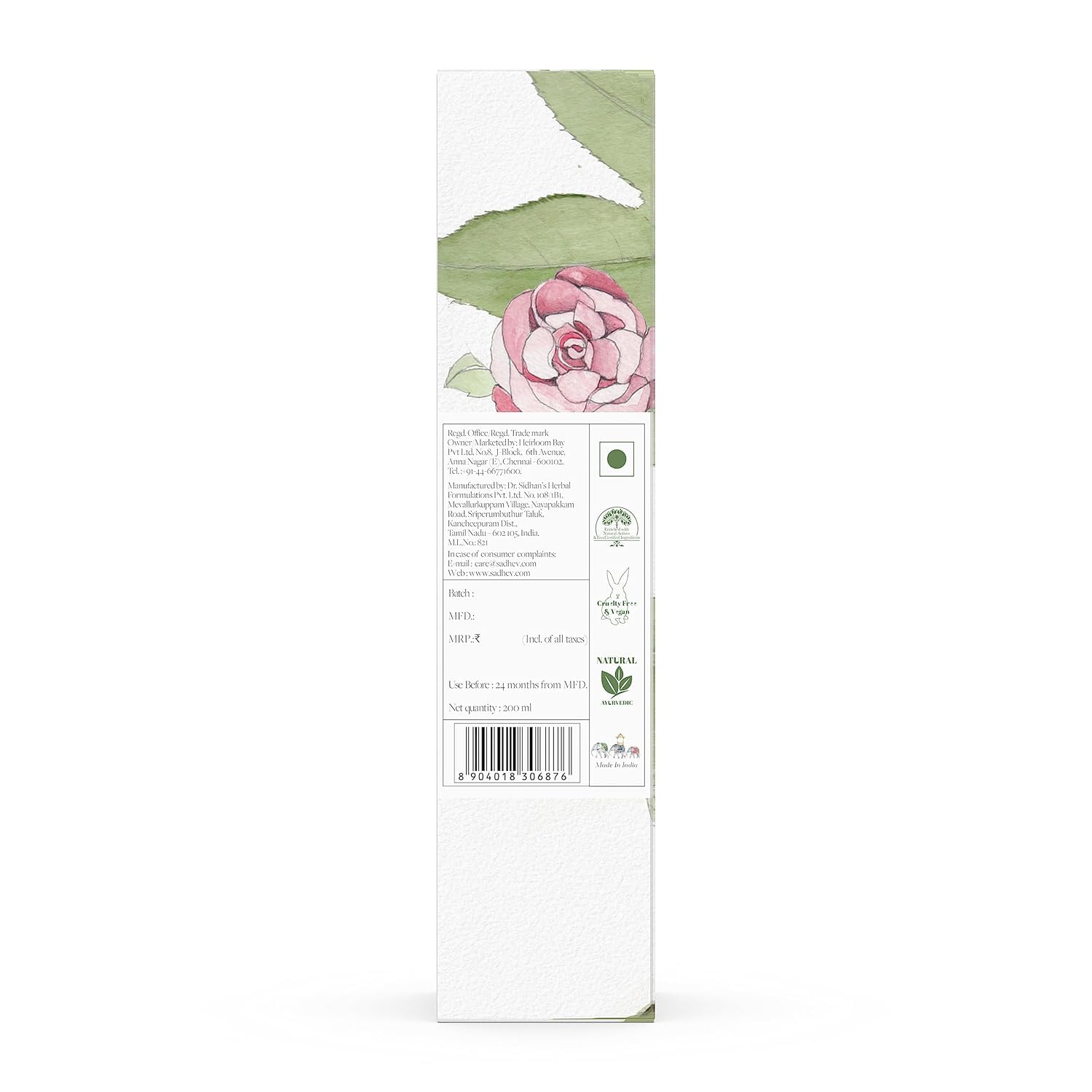Sadhev Ayurvedic Rose Shower Oil For Hydration And Moistrization of Skin - 200 ml (Pack of 1) 4