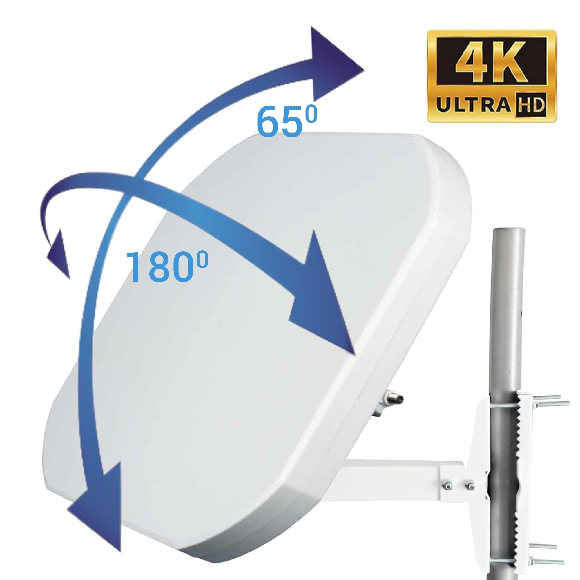 Flache Satellitenschüssel Optimal für Astra 1 (19.2 E) wetterfest Satellitenantenne Two Ports