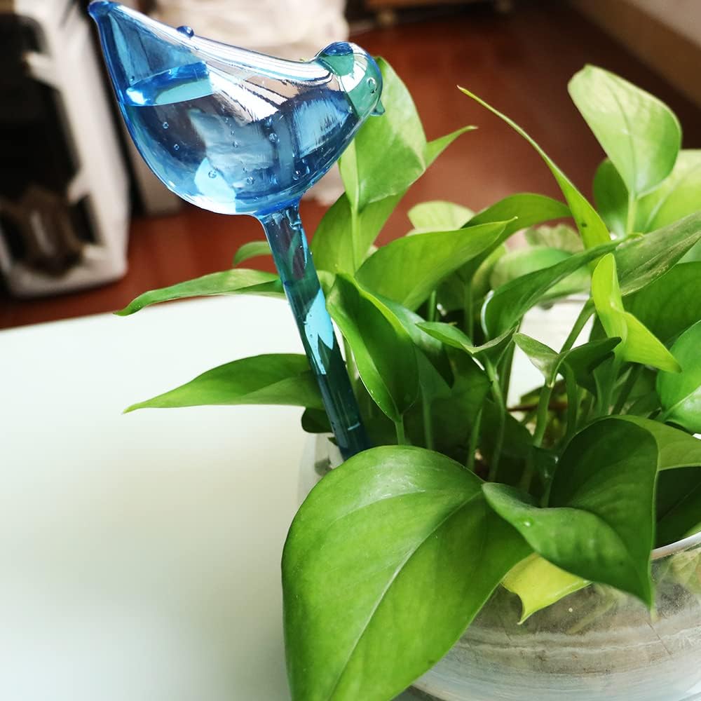 TOTYAO Plant Self-Watering Bulbs, 10pcs Self Watering Planter Insert, Flower Automatic Watering Drip Irrigation Device, Indoor Outdoor Garden Self Waterer for Plant