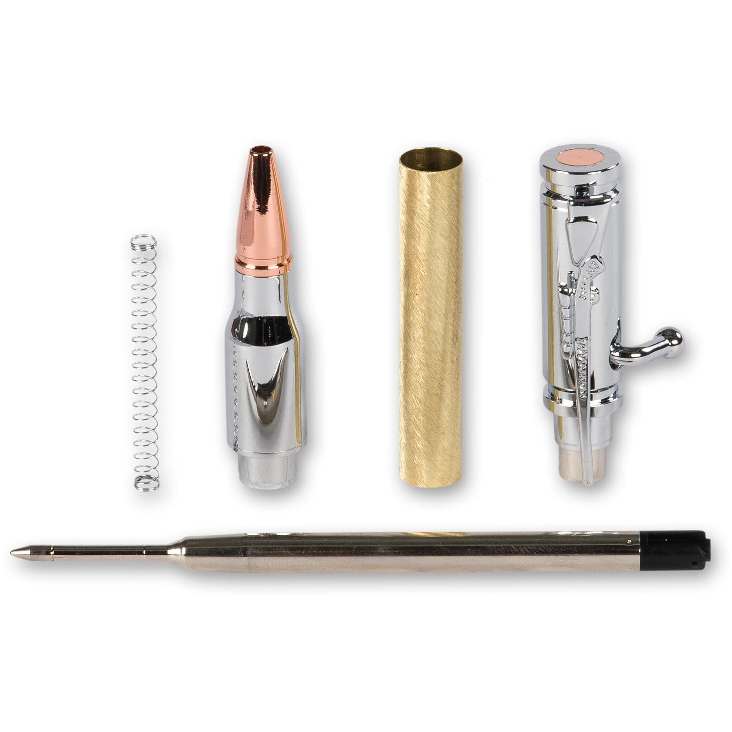 Lot de 6 kits de stylos à bille de calibre 30 dorés pour tournage du bois (6 dorés Lot de 6 kits de stylos à bille de calibre 30 dorés pour tournage du bois (6 dorés