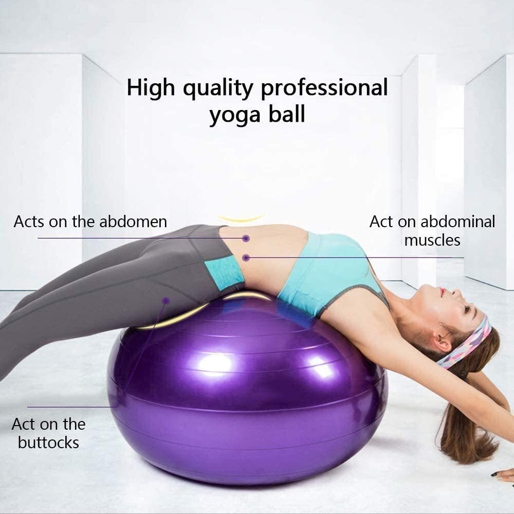Piłka do fitnessu Piłka do pilatesu Joga Odchudzanie Kształtowanie Fizjoterapia Pomoc w dostarczaniu Zrównoważona piłka treningowa(Purple,85cm)
