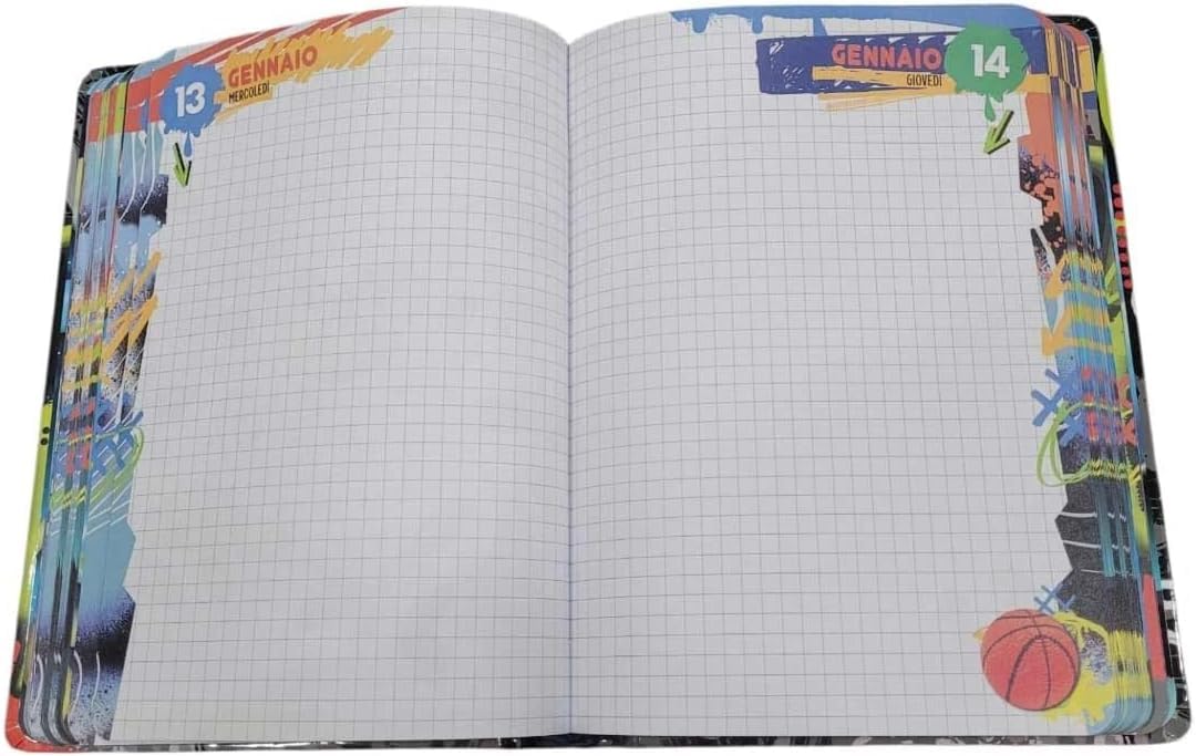 Diario Scuola SJ Gang Tiger Game 2026/2027 Datato 12 Mesi Standard 20x15 cm + Omaggio Penna Colorata