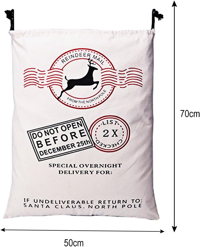 Free Shipping Over $50 KEFAN 3 Pack Christmas Bag Santa Sack Canvas Bag for Gifts Santa Sack with Drawstrings Extra Large Size 27.5x19.5 (Pattern 4) Crazy Clearance KEFAN 3 Pack Christmas Bag Santa Sack Canvas Bag for Gifts Santa Sack with Drawstrings Extra Large Size 27.5x19.5 (Pattern 4)
