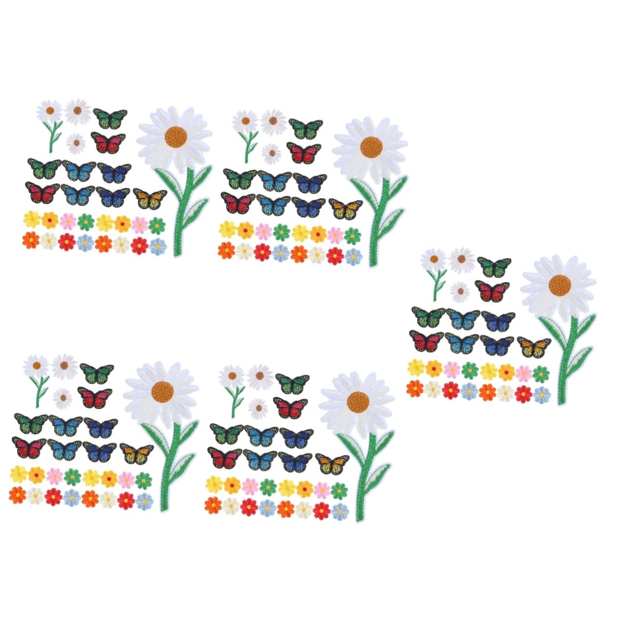NUOBESTY 195stücke Teiliges Blumen- Patches Zum Aufbügeln Hochwertige Stickerei Für Kleidung Jeans Und Taschen Für -projekte Und Reparaturen Einfache Anwendung Und Langlebig