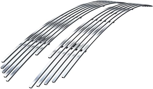 APS Compatible con Ford F-150 2018-2020 XL y XLT y Lariat estilo barra superior principal acero inoxidable cromado pulido 8x6 horizontal Billet