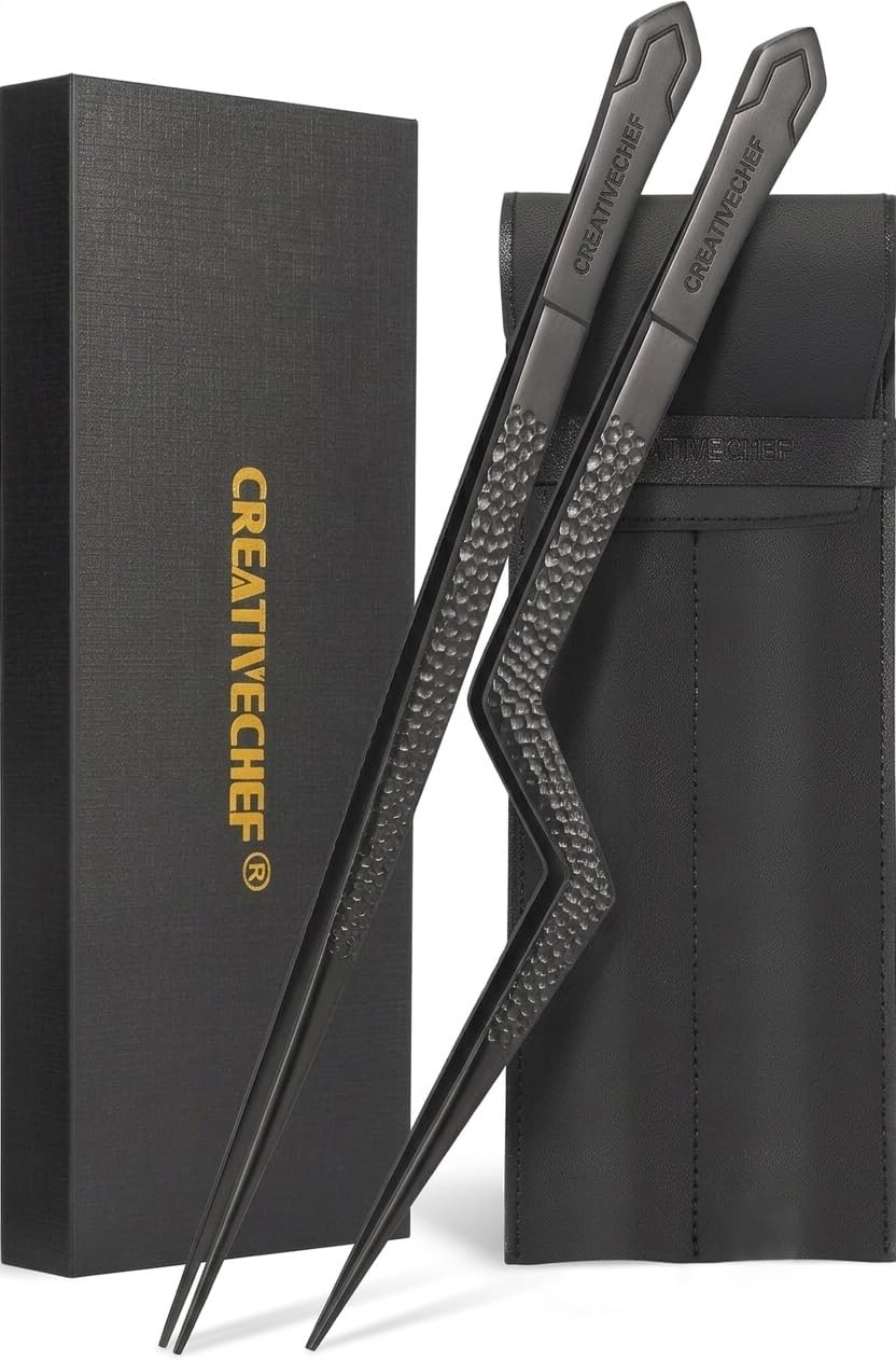 CREATIVECHEF Pince à épiler professionnelle 25,4 cm droite et incurvée