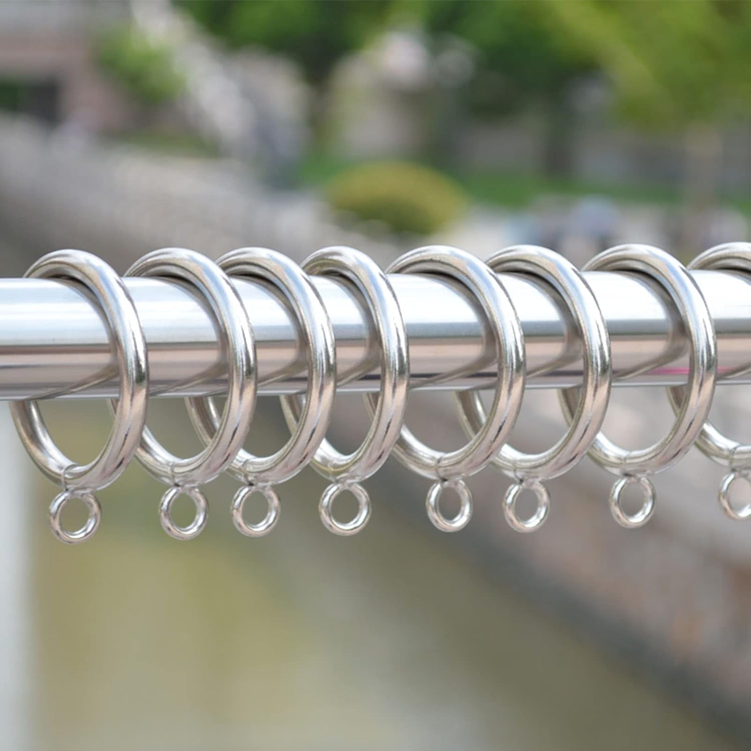 30 Pieces Metal Drapery Curtain Rings Curtain Hanging Rings Simple Slide Shower Curtain Rings Provide Effortless Gliding on Standard Shower Rods,4.5cm (3.8cm)
