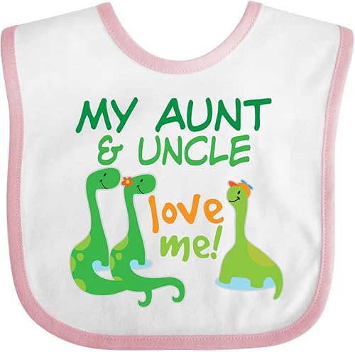 Miniatura 5 de Inktastic My Aunt and Uncle Love Me - Babero de dinosaurio