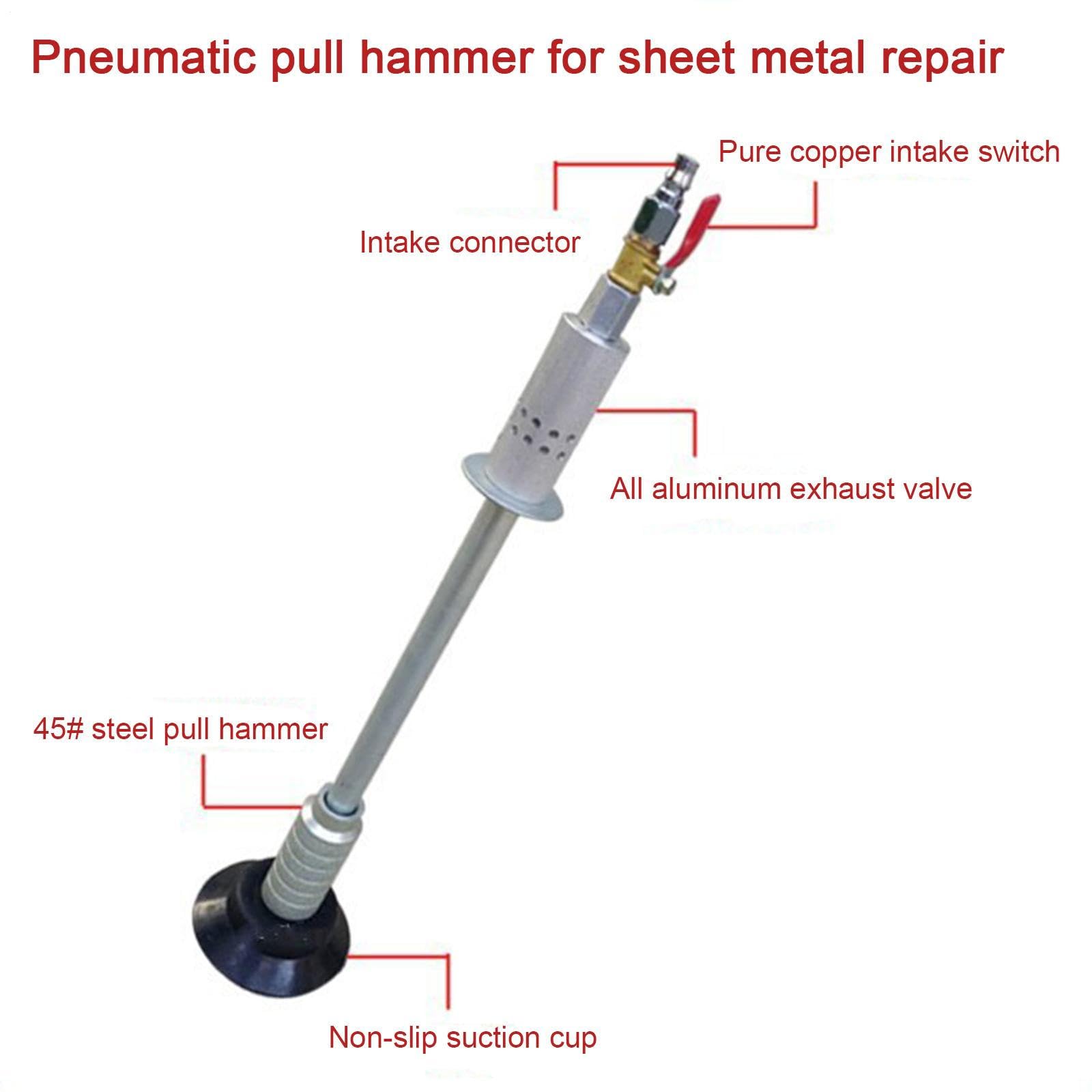 KANGWFAN Auto Dellenzieher Set - Pneumatischer Saugnapf Hammer Mit 3 Saugnäpfen