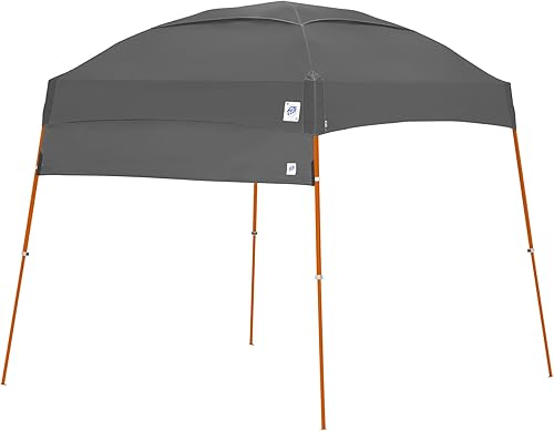 Miniatura 3 de E-Z UP Gacebo recreativo con media pared, con patas angulares de 10 pies (3 metros)., Gris acero