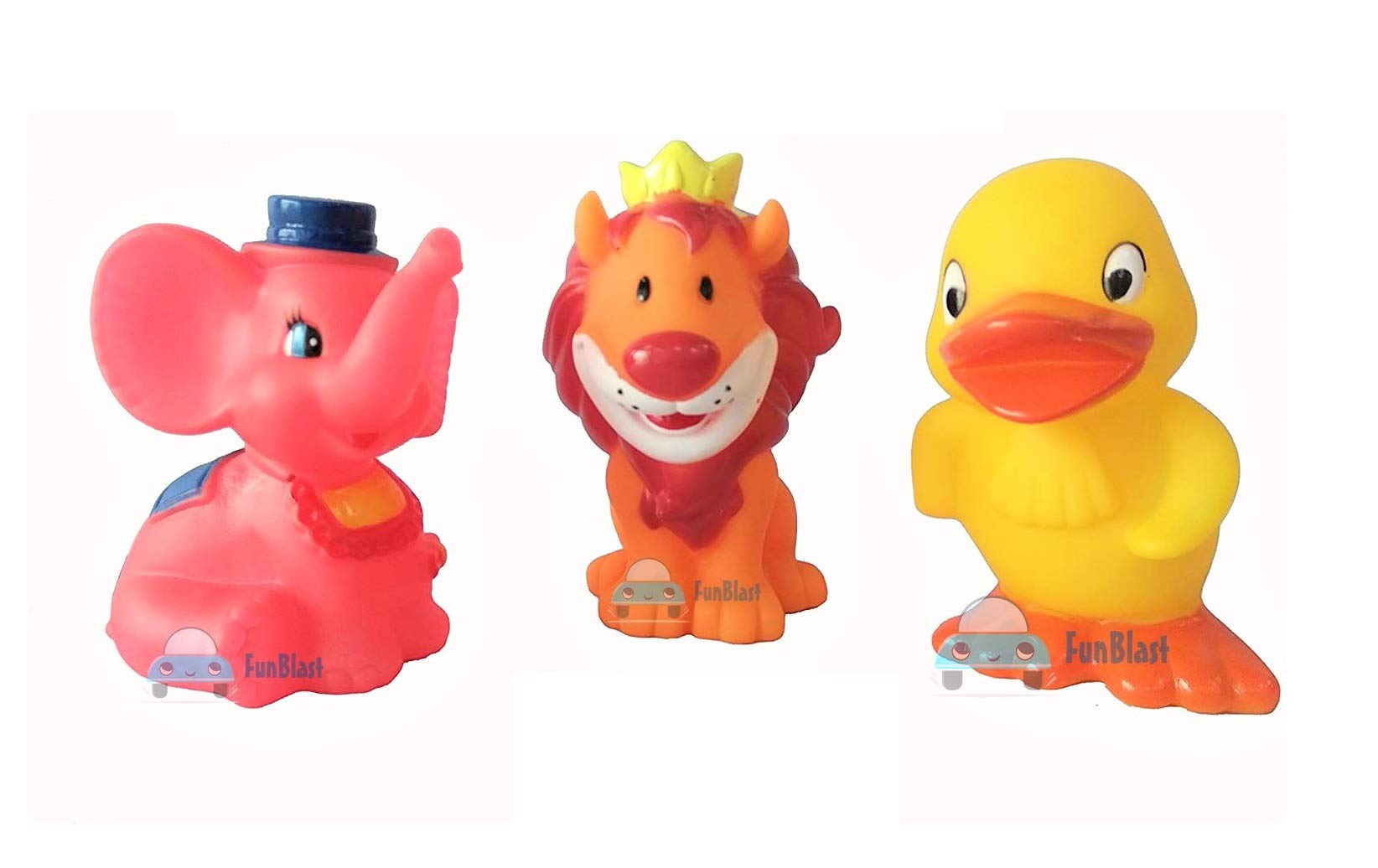 FunBlast Dostana Bath Toys for Baby Non-Toxic– Pack of 3 Pieces - Colorful Animal Bath Toys for Toddler Baby Bathtub Bathing Squeeze Bath Toy for Kids (B08H2CGC1Q) Amazon Price History, Amazon Price Tracker