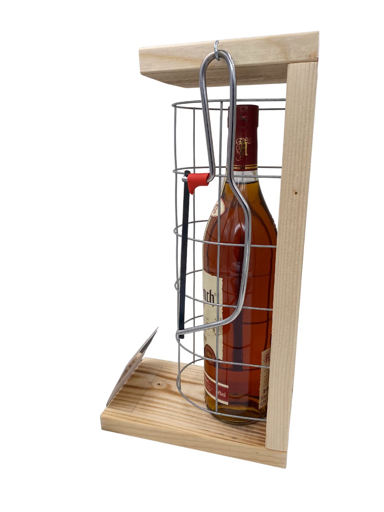 Asbach Uralt - Geschenk 60 Geburtstag Geschenkset Eiserne Reserve Gitterkäfig incl. Säge Text s/w 60 Happy Birthday Brandy (1 x 0.70 l)