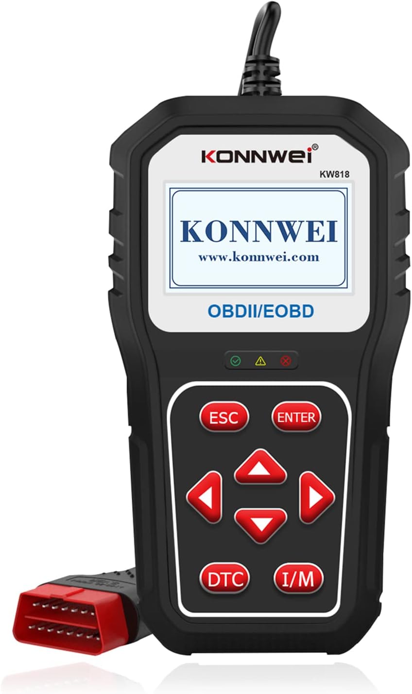 QAHMNew KW818 Universal Car OBDII Scanner Tool Auto Code Reader KW808 KW820 Upgraded Version Bluetooth Upgrade Support Online Compatible with all 1996 and newer vehicles