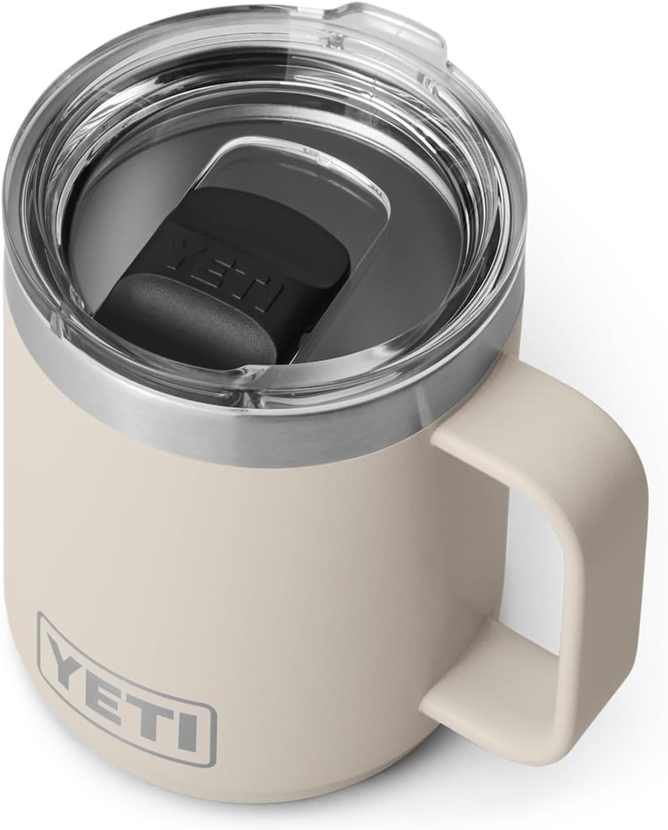 YETIYETI Rambler 10 oz Stackable Mug, Vacuum Insulated, Stainless Steel with MagSlider Lid, Cape Taupe