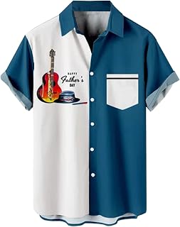 Hawaiian Shirts for Men Casual Summer Camp Guayabera Beach Tops Men's Hawaiian Shirt Tropical Beach Shirts Hawaiian Tropical Beach Aloha Shirts for Mens Daily and Holidays Short Sleeve Regular