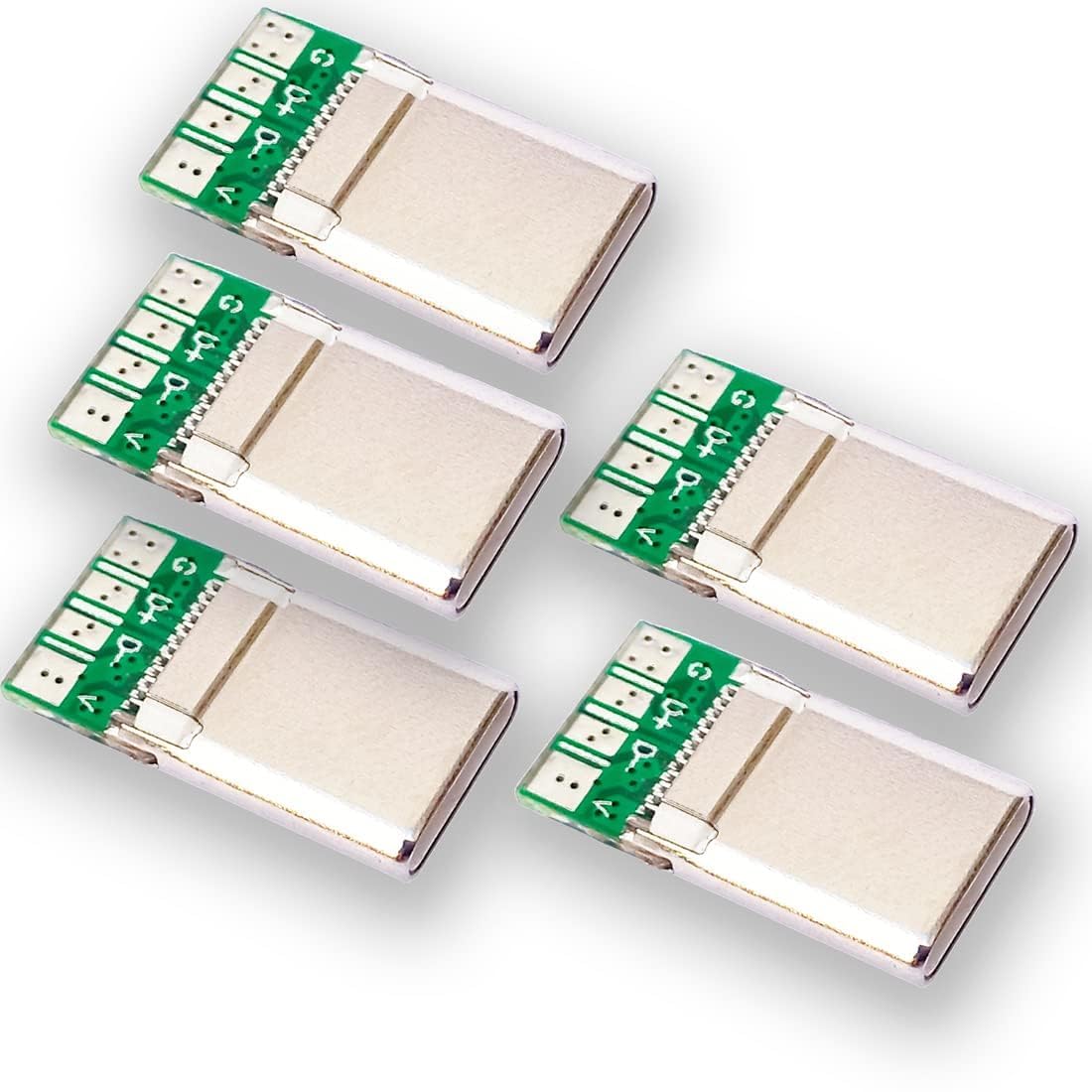 CRAFT WORLD C - Type Male USB Port Card, Plug, Socket, 4 -Pin Module Solder Connector (Pack of 5) Type C Male & Female Plug & Socket Connector SMT Type with Pc Board (C PIN)-image-49