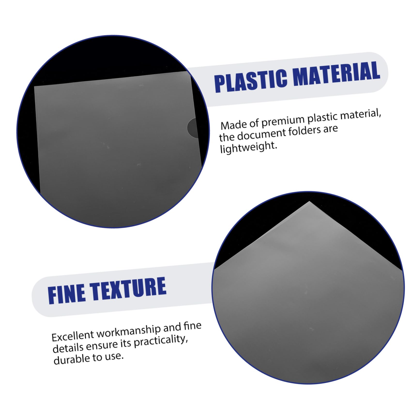 MAGICLULU 100stücke Ordner aus Plastik Transparente Dokumentenordner Aktenordner für Büro Tragbare Dokumententasche Kunststoff-ordner