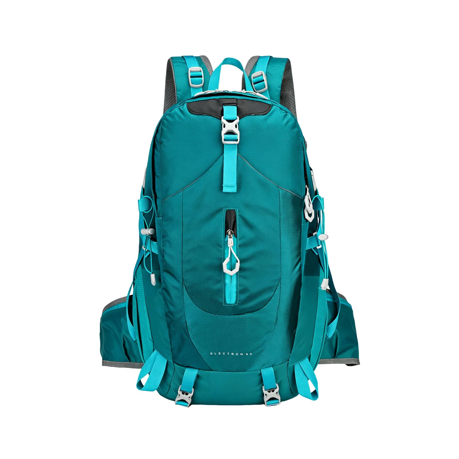 Zaino da Escursionismo 40L Zaino Outdoor con Copertura Antipioggia Grande Traspirante Backpack per Campeggio Viaggi Lago Blu