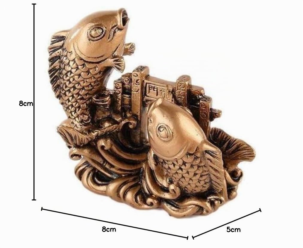 Lachineuse-Statuetta Carpa Feng Shui-7,5x8x3 cm-Simbolo di successo