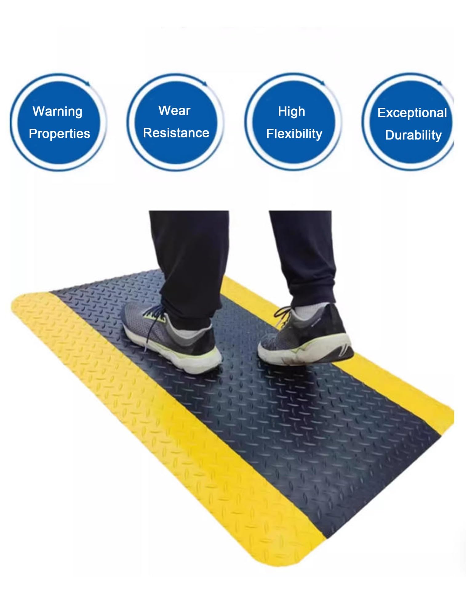 Ergonomiczna mata zapobiegająca zmęczeniu do warsztatu, trwała, stojąca, 50 x 140 cm, zielona, komfort i wsparcie przez długie godziny, idealna do użytku przemysłowego