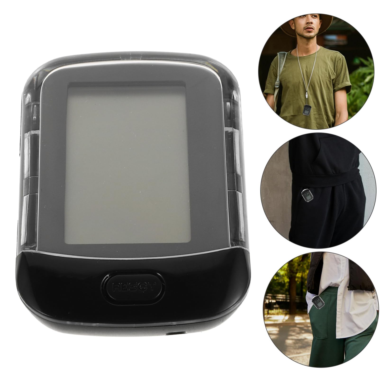 TOYANDONA Podómetro Contador de Pasos Preciso con Clip y Cordón para Caminar y Correr, Material Plástico Resistente para Hombres y Mujeres en Actividades Diarias
