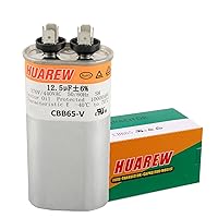 Vista 4 de 12.5 uF MFD ±6% 370/440 VAC CBB65 Condensador de arranque ovalado para arranque del ventilador y aire acondicionado o bomba de calor