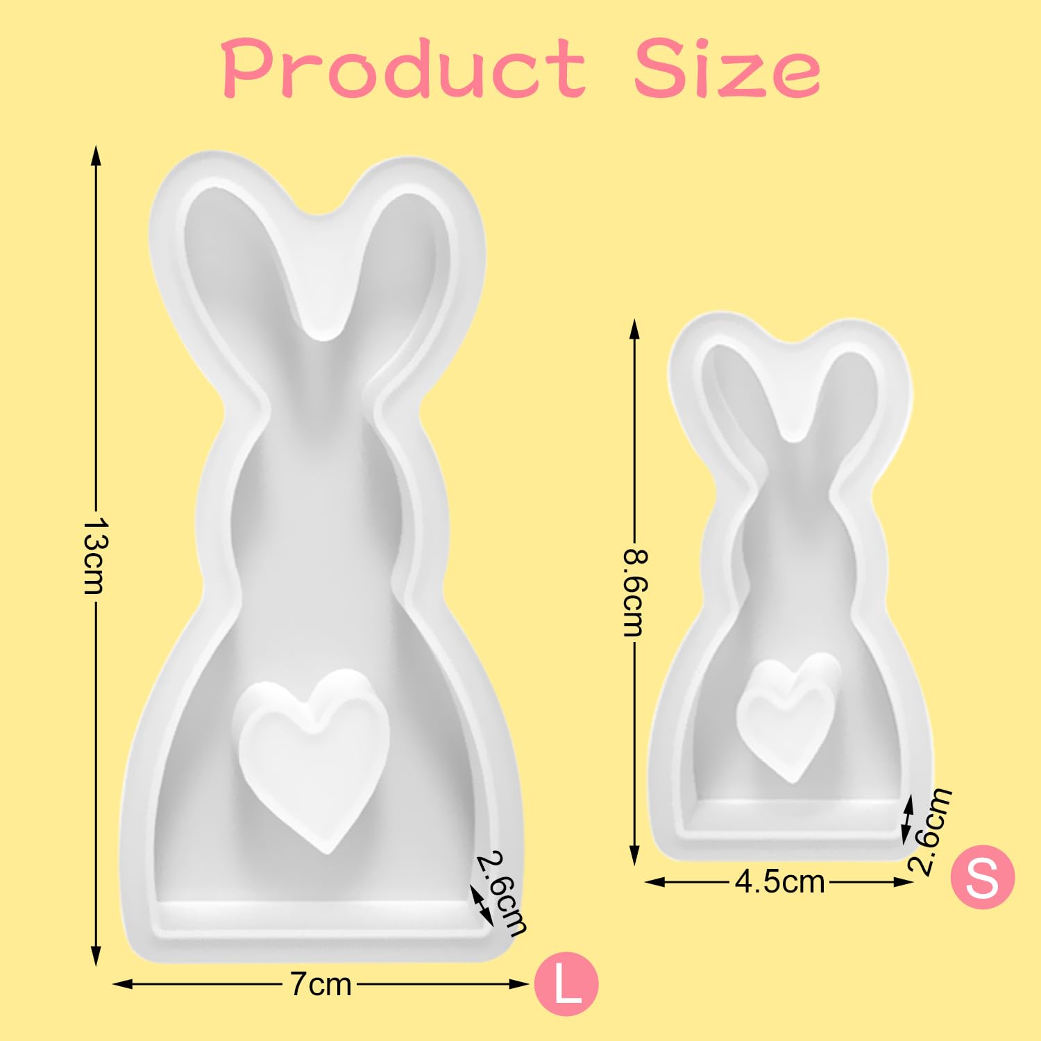7 Stampi Silicone Coniglietto Pasquale - Per Candele, Sapone, Cioccolato, Fai Da Te - Foto 11
