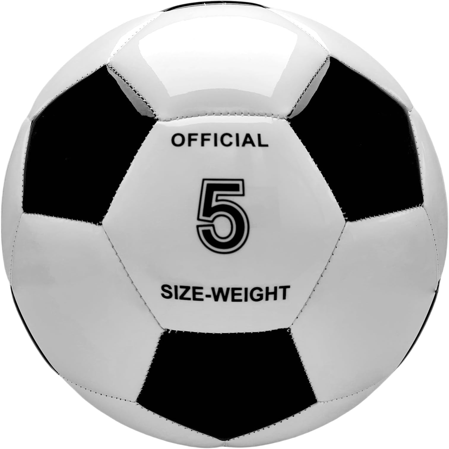 Classic Black and White Soccer Ball - Official Size 3, 4, 5, Durable Training ball for Youth and Adults, for Indoor, Outdoor, Grass and Turf