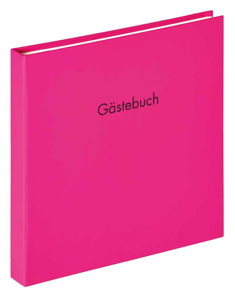walther design GB-206-Q Fun Guest Books, Pink, 26 x 25 cm (10,2 x 9,8 inch), Without Picture Cut-Out