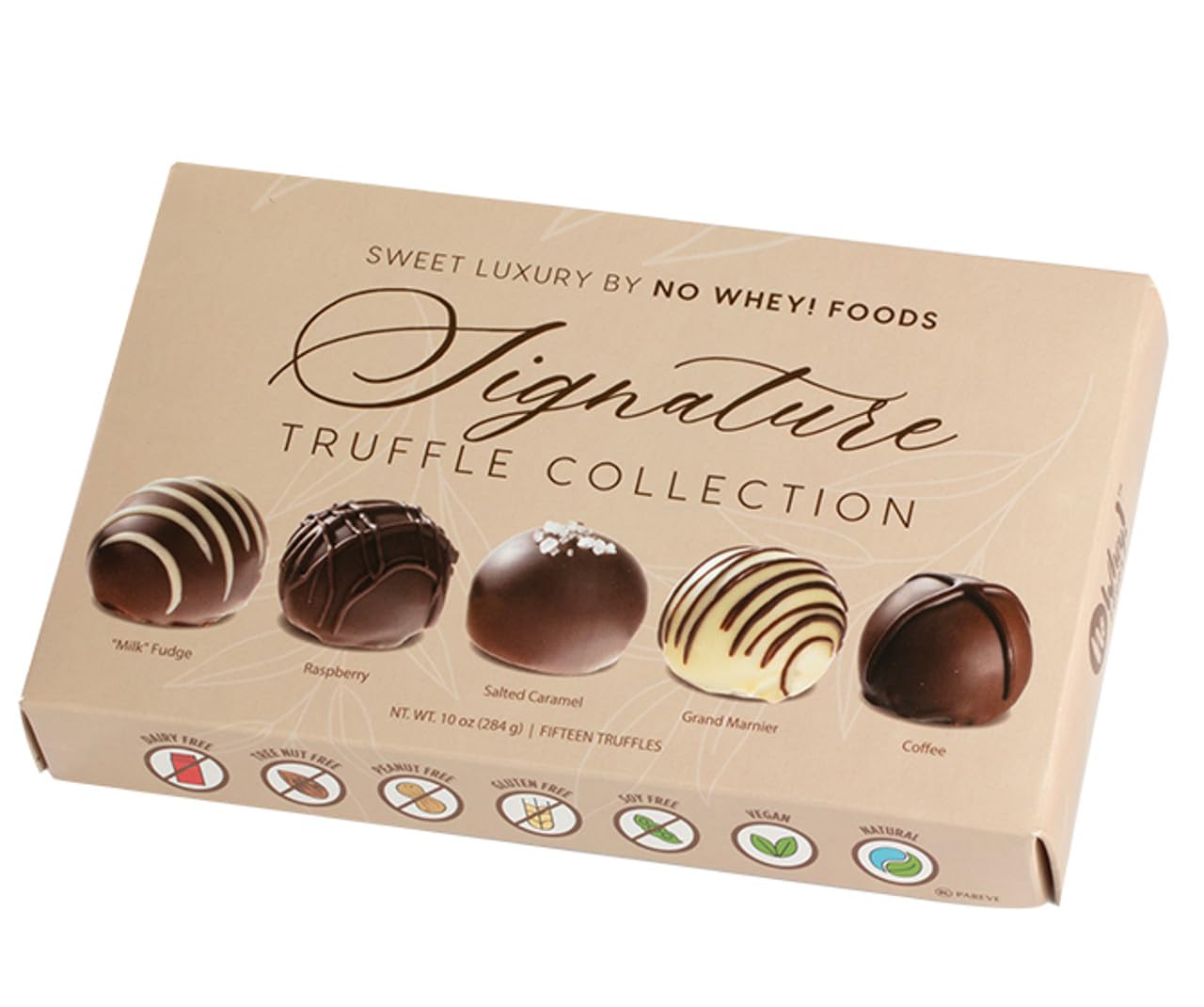 Vegan, Gluten Free, Nut Free | Gourmet Chocolate Truffle Collection (15 Pieces) | Dairy Free, Soy Free, Sesame Free | Allergy Friendly Gifts | No Whey Foods