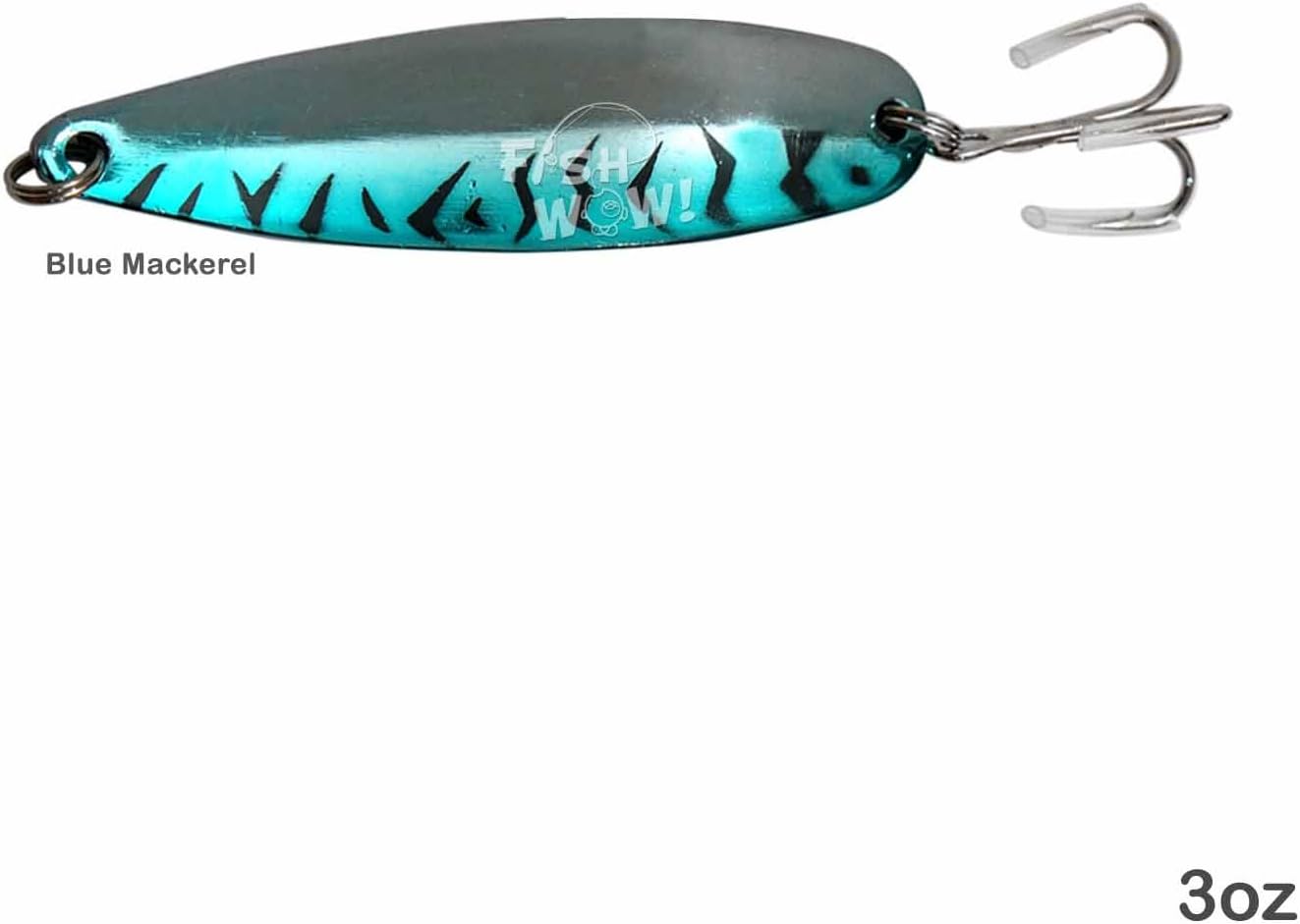 4pcs Fish WOW!® 3oz Fishing Spoon with a Treble Hook 85g Fish Jigging Casting Lure Baits - 2 Colors