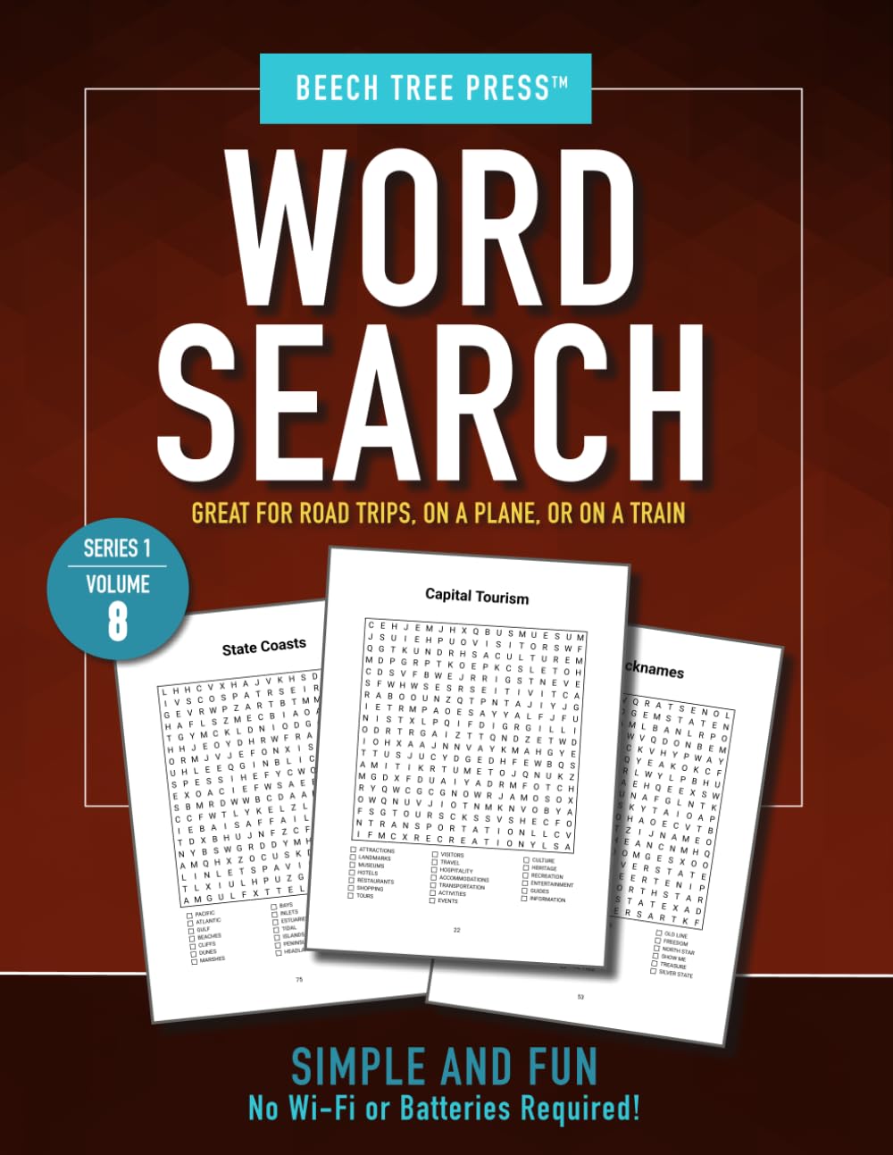 Word Search Puzzle Book for Adults – 100 Puzzles for Travel, Relaxation & Screen-Free Fun | Series 1 Volume 8: The Perfect Screen-Free Puzzle Book for Road Trips, Flights, and Quiet Moments