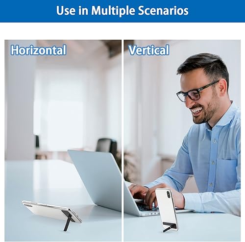 Miniatura 3 de TIESOME 2 piezas de soporte invisible ultrafino, soporte de colocación vertical y horizontal ajustable, funda de metal compatible con cualquier