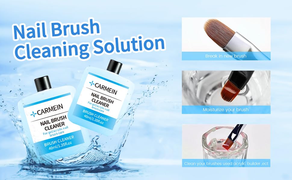 Image of Nail Cleaner & Nail Brush Cleaner - Polyester Nail Gel Essential Kit(1PCS Nail cleaner 1PCS Nail Bursh Cleaner)