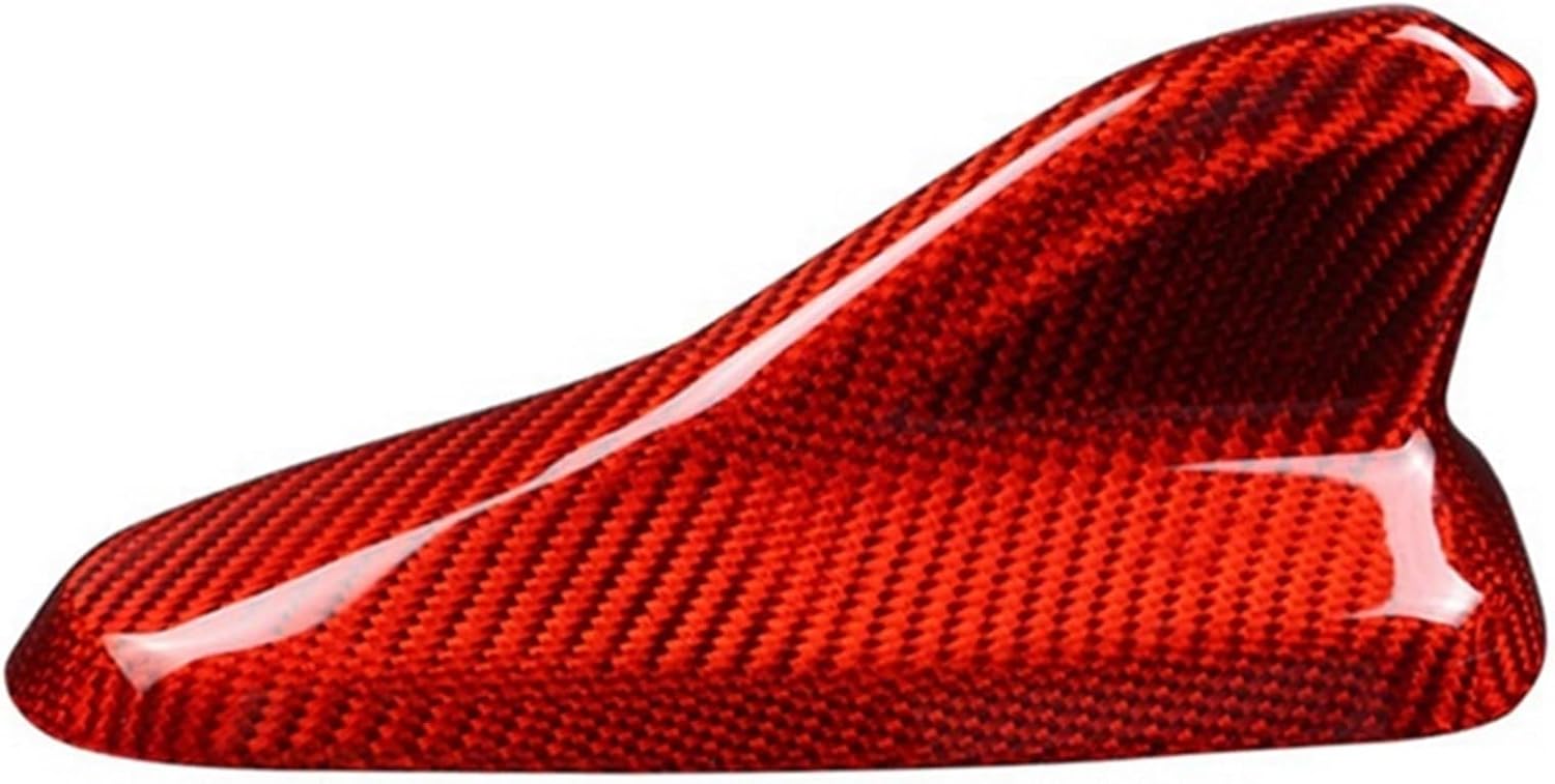 Carbon Fiber Car Shark Fin Cover Compatible with VW Golf 8 MK8 ID.3 2021 2022(A)(Black)