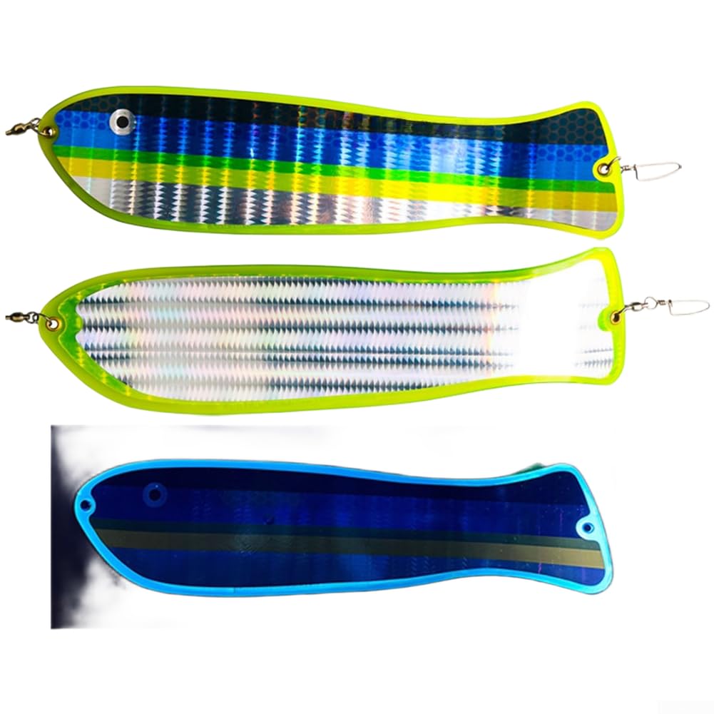 Leurre de pêche à la traîne à la traîne 32 cm, appât réfléchissant en ABS avec émerillon, pour pêche en surface pour crocus