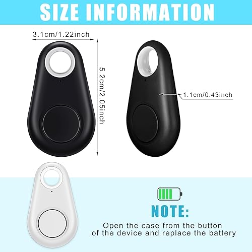 Miniatura 9 de Flutesan Paquete de 8 localizadores de llaves, rastreador GPS antipérdida, inalámbrico, con sensor de alarma antipérdida, buscador de dispositivos