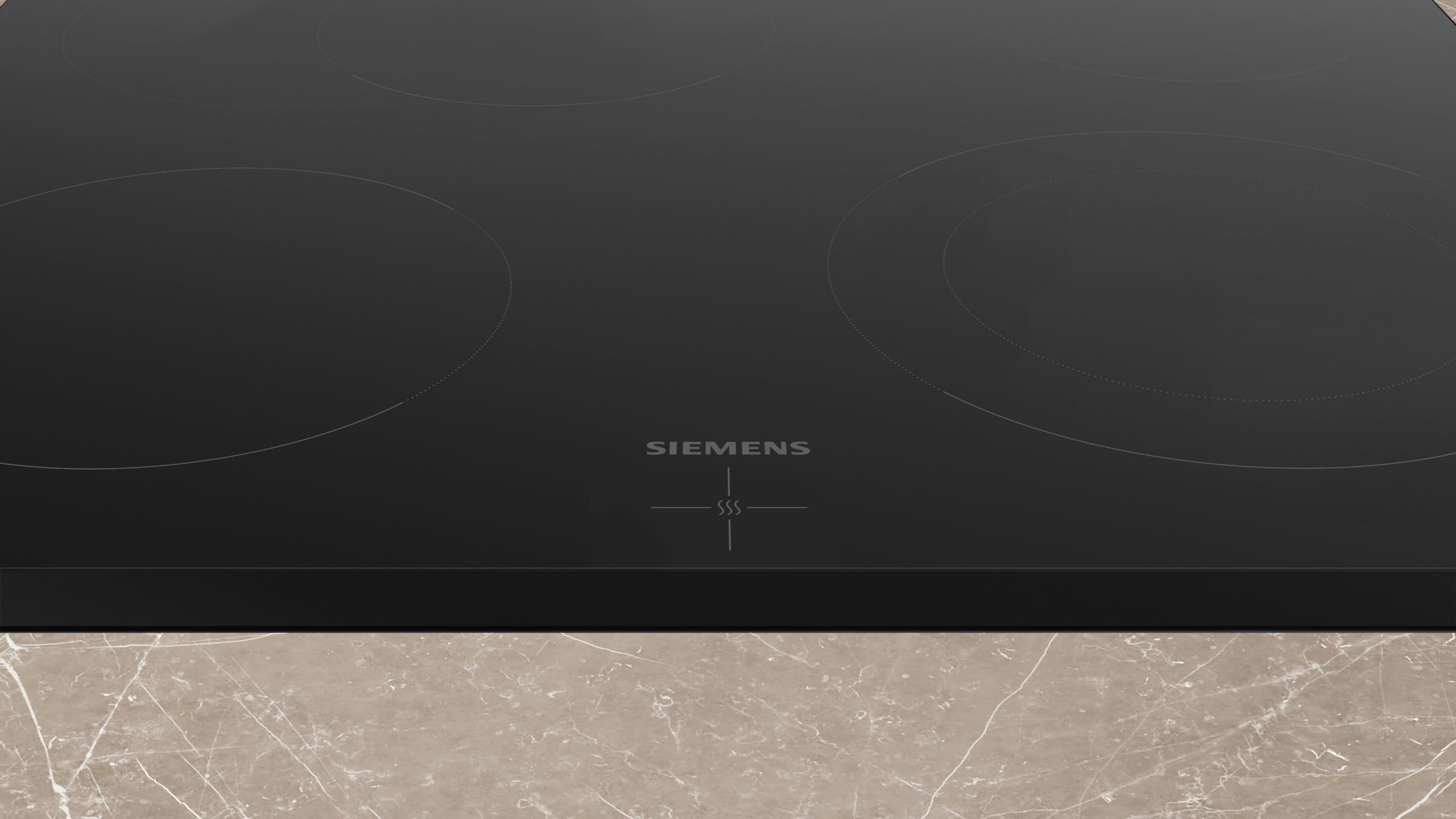 Siemens EQ110KA0Z iQ100 - Combinazione di piani cottura in vetroceramica (controllata da fornello), 59,4 cm di larghezza, riscaldamento rapido, cottura ad aria calda 3D più cottura a 3 livelli