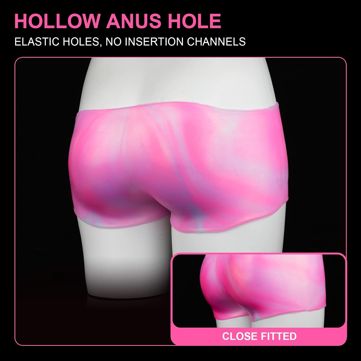 Realistic Strap on Dog Dildo Harness for Women Lesbian, Thick Pink Silicone Strapon Dildo Sex Toys with High Elastic Wearable Boxer Pants and Solid Penis Sleeve for Lesbian Adult Play (F-LT63)