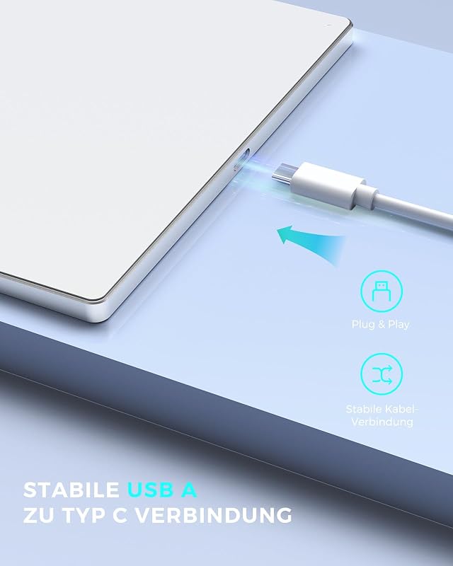 seenda Vezetékes Touchpad PC-hez, Edzett Üveg Felülettel és Alumínium Alappal, Nagy Pontosságú Navigáció, Külső Érintőpad Windows 10/11 Rend