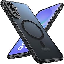 Verco Protective Case for Samsung Galaxy A56 5G Case, Magnetic for Samsung A56 5G Mobile Phone Case Matt Shockproof Compatible with QI Wireless Charging Accessories Thin Case Cover, Black