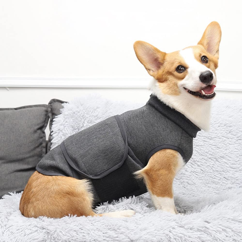 DONGKER Cappotto per Cani Anti-Ansia,Giacca Calmante per Cane Traspirante Gilet Antistress per Animali di Piccola e Media